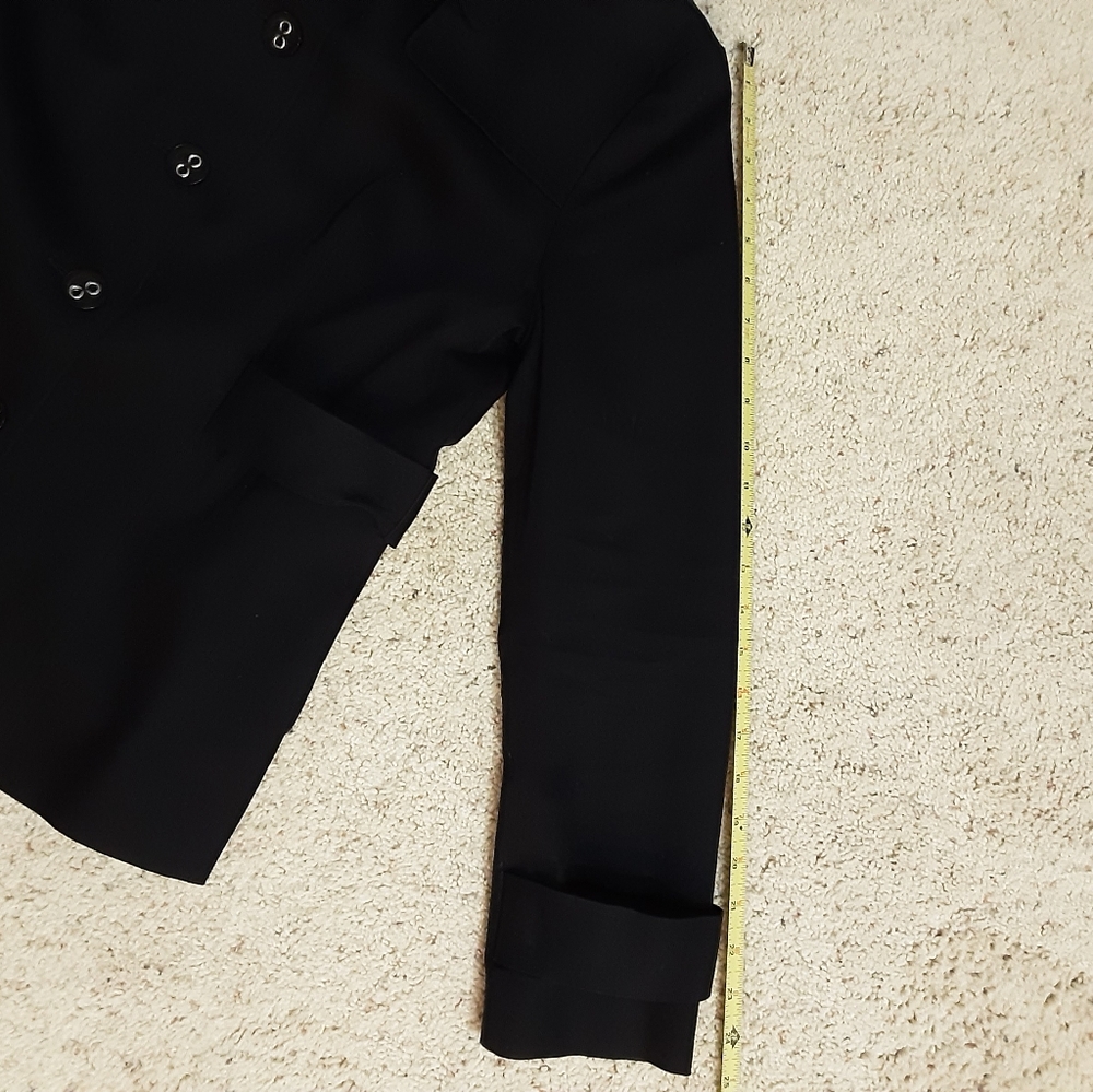 Black Blazer / Jacket with Blue Lining Size 10 - Picture 7 of 12